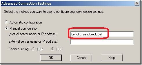 Configure Lync Client in Non-domain Computers (2/2)